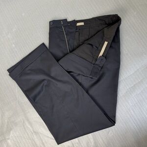 Giovanni Valentino Dress Pants Gray Flat Front Strait Fit Italian Men's 32x31